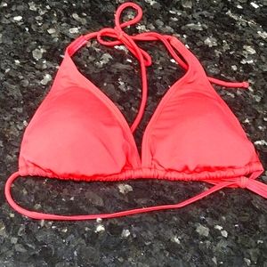Lips triangle padded string bikini top